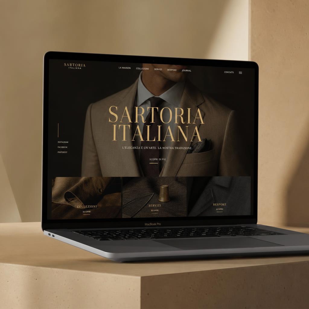Mockup di un sito web premium realizzato da AD Studios